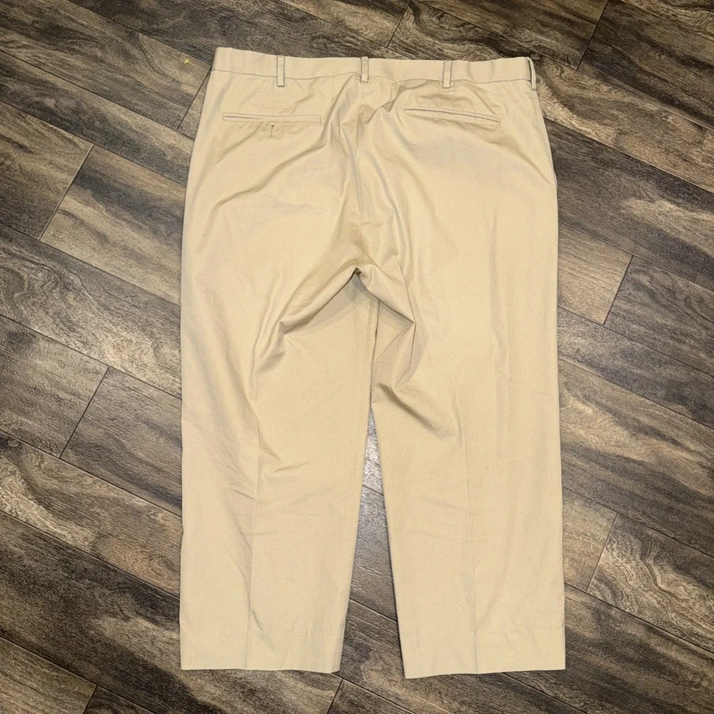 Orvis Flat Front Casual Chino Pants‎ 100% Cotton Women's Size 40x25 Short Beige